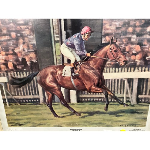 174 - PAIR OF RACEHORSE THEMED PRINTS SIGNED BY NEIL CAWTHORNE ENTITLED BRIGADIER GERARD AND MILL REEF 27”... 