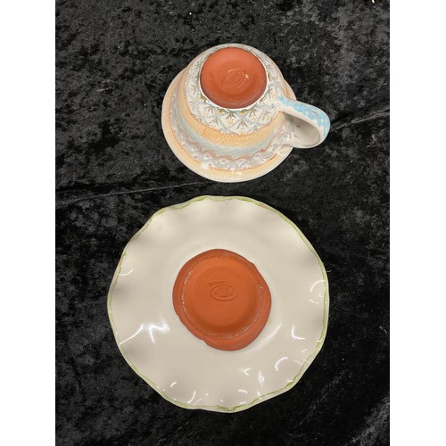 190 - COLLECTION OF CERAMICS BY MACKENDE - CHILDS LTD TO INCLUDE A SERVING TUREEN AND TWO CUPS AND SAUCERS