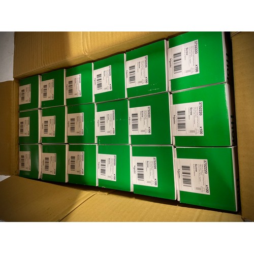 191 - THREE LARGE BOXES OF SCHNEIDER SCREWS EACH BOX CONTAINING 24 SMALLER BOXES 72 IN TOTAL