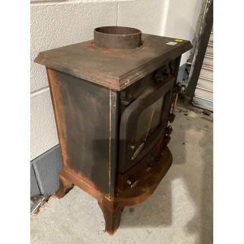 246 - CAST IRON WOOD BURNING STOVE H 23