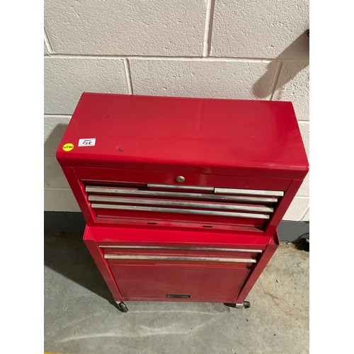 248 - MECHANICS TOOL CHEST ON TROLLEY IN GOOD CONDITION W24” D13” H42”