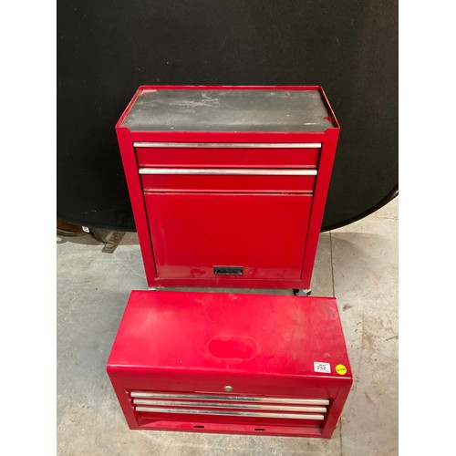 252 - MECHANICS TOOL CHEST ON TROLLEY IN GOOD CONDITION  W24” D13” H42”