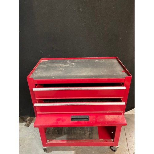 252 - MECHANICS TOOL CHEST ON TROLLEY IN GOOD CONDITION  W24” D13” H42”