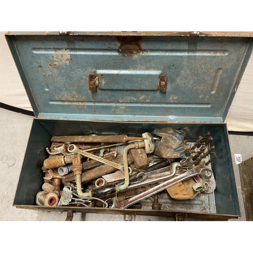 254 - WOODEN TOOLBOX AND METAL TOOLBOX BOTH CONTAINING TOOLS