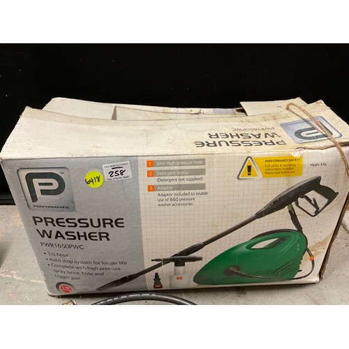 258 - ELECTRIC PERFORMANCE PRESSURE WASHER  REFERNCE PWR1650PWC