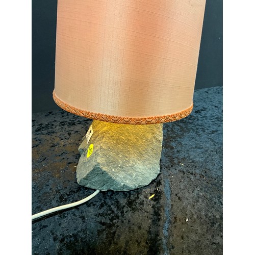 177 - TABLE LAMP WITH A NATURAL STONE BASE A/F