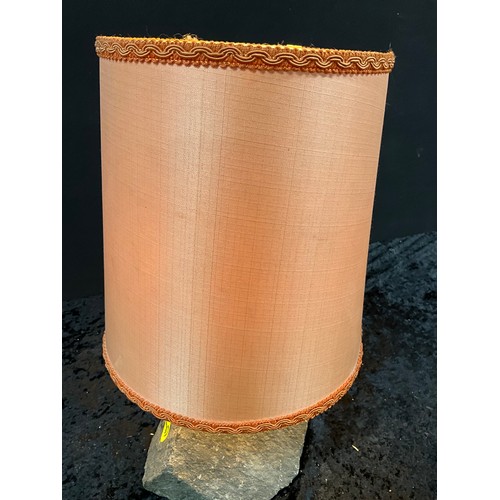 177 - TABLE LAMP WITH A NATURAL STONE BASE A/F