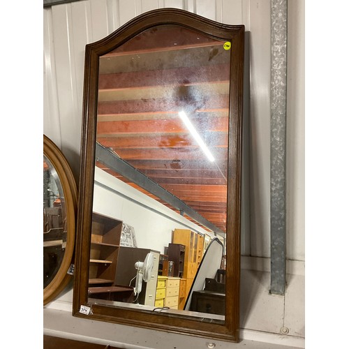 368 - OVAL BEECH FRAMED MIRROR H28