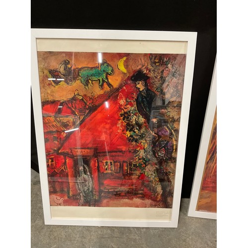 347 - FOUR MODERN FRAMED COLOURFUL PRINTS A/F
33