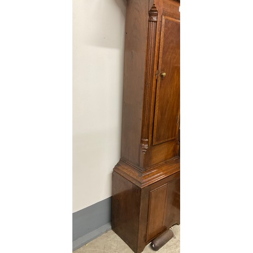 355 - OAK CASED BRASS FACED 30 HOUR GRANDFATHER CLOCK BY  JAMES WEBSTER OF SALOP 11