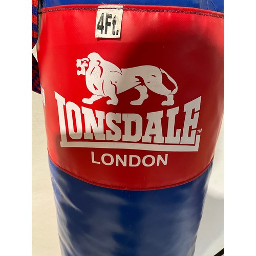 263 - LONSDALE 4FT  PUNCHBAG WITH HANGING BRACKET