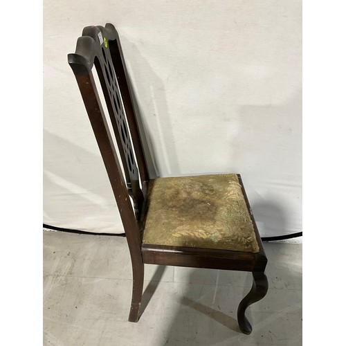 271 - ONE EDWARDIAN CAB LEG DINING CHAIR