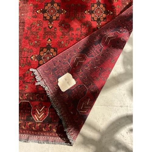 281 - ANTIQUE RED PATTERNED CARPET 74