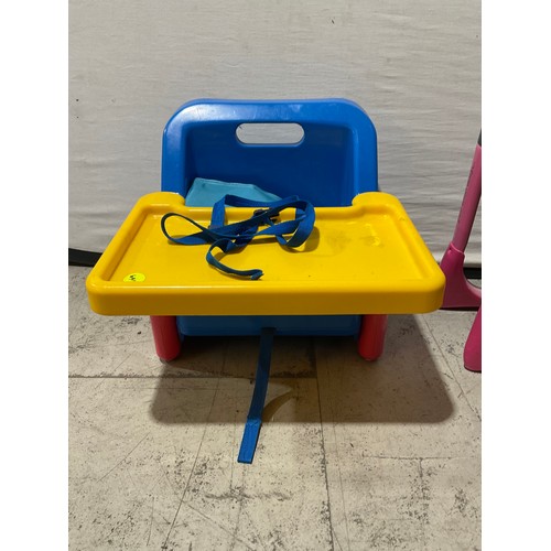 286 - TWO CHILDS CAR BOOSTER SEATS AND HIGHCHAIR