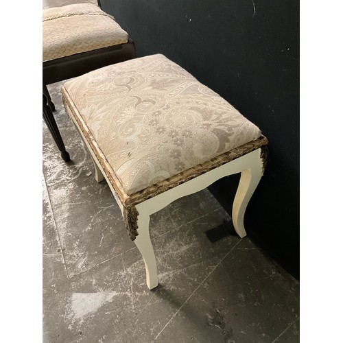 295 - TWO UPHOLSTERED BEDROOM STOOLS