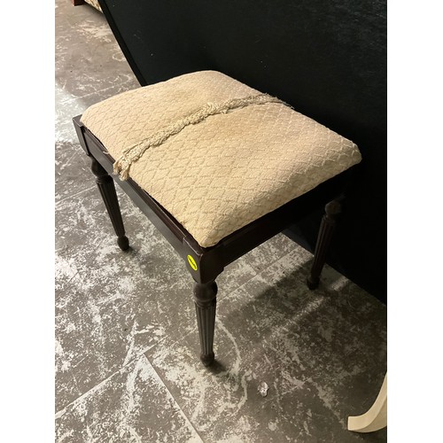 295 - TWO UPHOLSTERED BEDROOM STOOLS