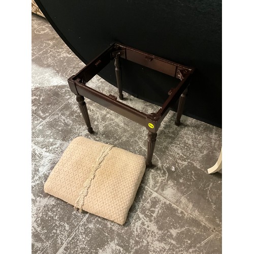 295 - TWO UPHOLSTERED BEDROOM STOOLS