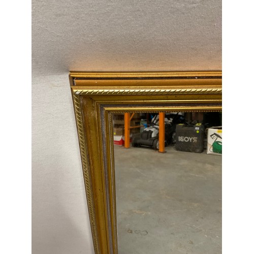 452 - LARGE MODERN GILT FRAMED MIRROR 39