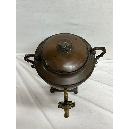 238A - LARGE VICTORIAN BRONZE TEA URN/ SAMOVAR SIZE DIA10” H17”