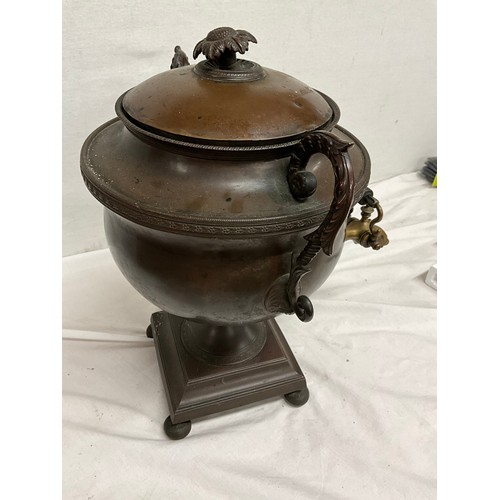 238A - LARGE VICTORIAN BRONZE TEA URN/ SAMOVAR SIZE DIA10” H17”