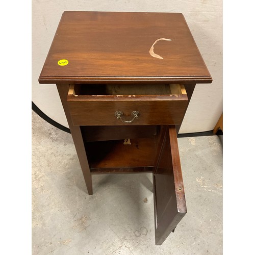 448 - VINTAGE TEAK NEST OF THREE TABLES  W22