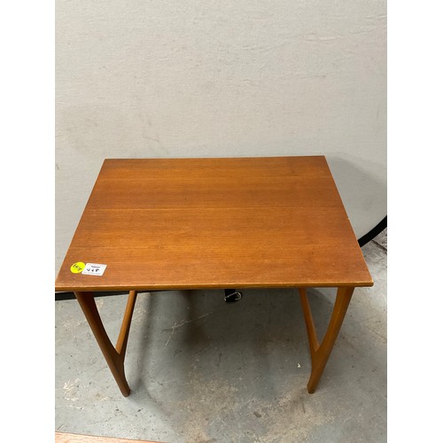 448 - VINTAGE TEAK NEST OF THREE TABLES  W22