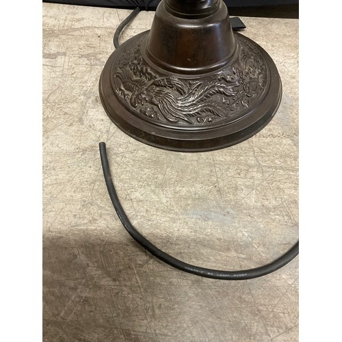 384A - MODERN ORNATE ORIENTAL BRASS STANDARD LAMP H57