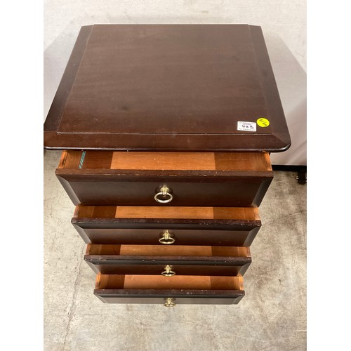 443 - STAG MAHOAGNY FOUR DRAWER BEDSIDE CHEST W21