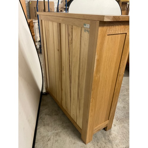 416 - MODERN OAK  KITCHEN WINE RACK WITH TWO DRAWERS W35