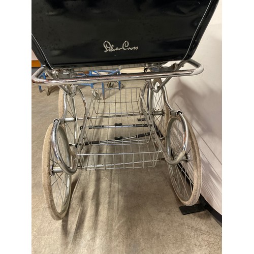 439 - VINTAGE SILVER CROSS PRAM