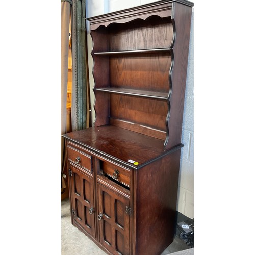 402 - MODERN PRIORY STYLE DRESSER WITH RACK  W30