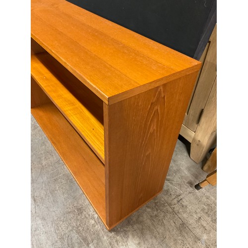 408 - VINTAGE TEAK WALL CUPBAORD AND SHELVES MADE BY BEAVER & TAPLEY