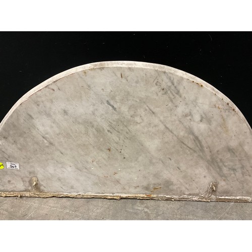 369 - VICTORIAN D SHAPED MARBLE TOP W35