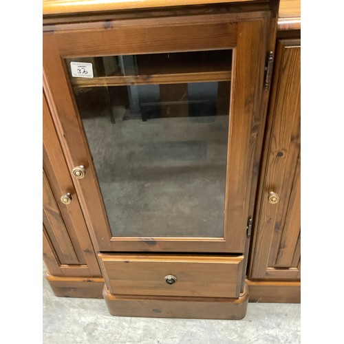 370 - TWO MODERN PINE TV CABINETS ONE W36