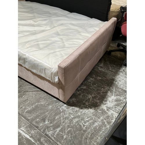 309 - MODERN FABRIC FRAMED DOUBLE BED WITH MATRESS W 54