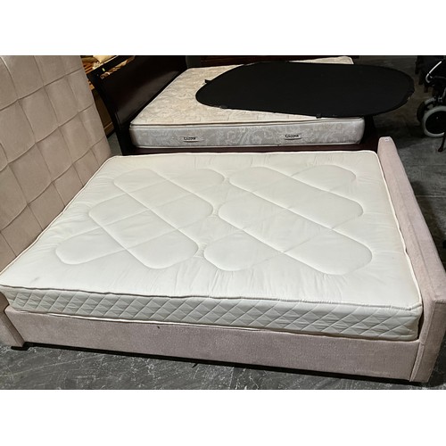 309 - MODERN FABRIC FRAMED DOUBLE BED WITH MATRESS W 54