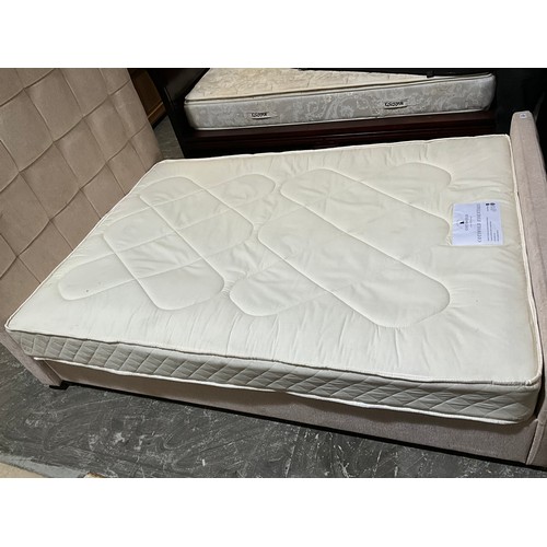 309 - MODERN FABRIC FRAMED DOUBLE BED WITH MATRESS W 54