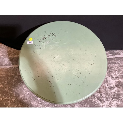 325 - PAINTED VINTAGE GREEN CIRCULAR TABLE W 23