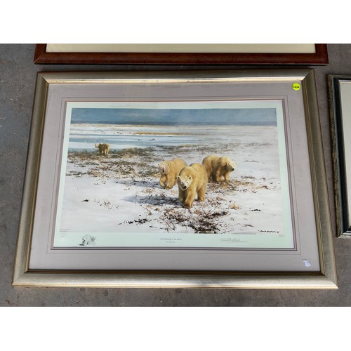 400 - SEVEN VARIOUS MODERN FRAMED LIMITED EDITION PICTURES OF ANIMALS BY DAVID SHEPHERD