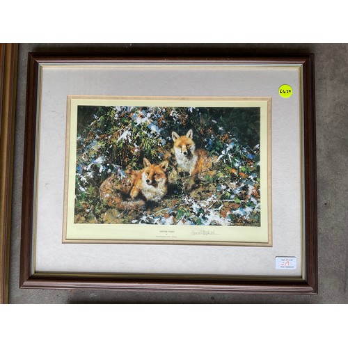 400 - SEVEN VARIOUS MODERN FRAMED LIMITED EDITION PICTURES OF ANIMALS BY DAVID SHEPHERD