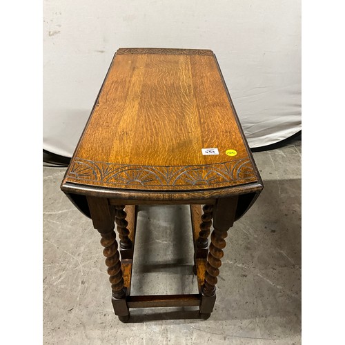 454 - BARLEY TWIST OAK GATELEG TABLE L35