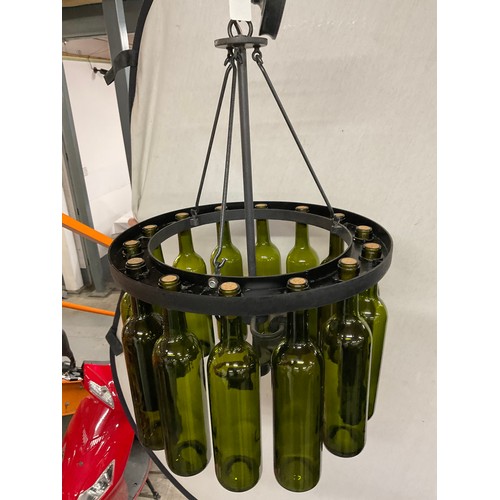 239A - POTTERY BARN WINE BOTTLE CHANDELIER