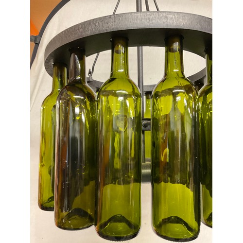 239A - POTTERY BARN WINE BOTTLE CHANDELIER