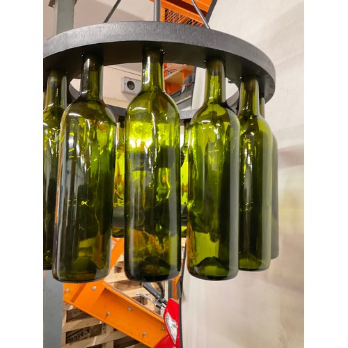 239A - POTTERY BARN WINE BOTTLE CHANDELIER