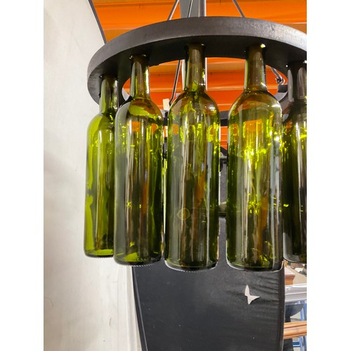 239A - POTTERY BARN WINE BOTTLE CHANDELIER