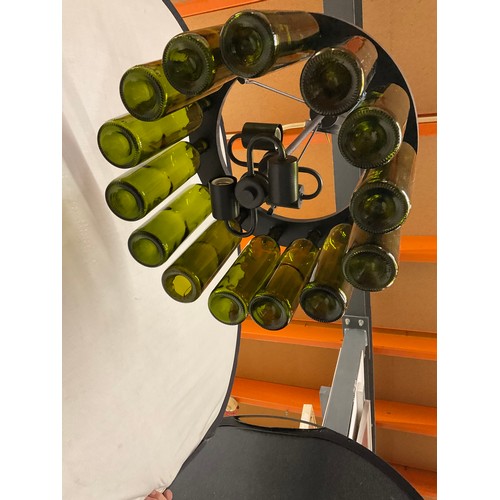 239A - POTTERY BARN WINE BOTTLE CHANDELIER