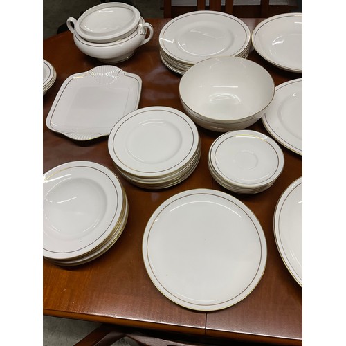 240 - VERY LARGE ROYAL WORCESTER DINNER AND TEA SERVICE CONTESSA PATTERN INCLUDES SERVING DISHES PLATES ET... 