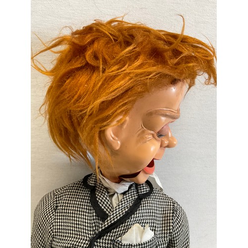 7 - VINTAGE VENTRILOQUIST DUMMY WITH MOVING MOUTH, EYES DONT MOVE,SLIGHT DAMAGE TO PLASTIC FEET AND SHOU... 