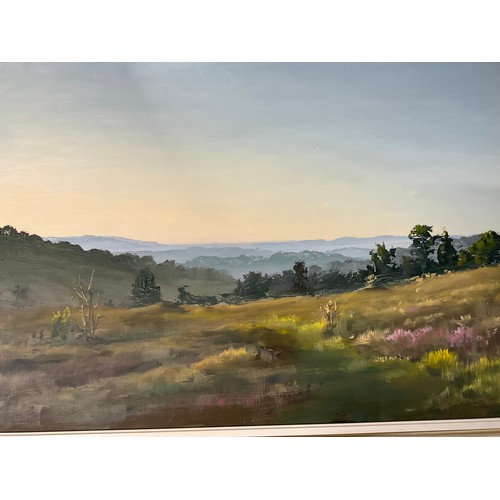 11 - TWO FRAMED OIL PICTURES OF LANDSCAPES, TAPESTRY PICTURE AND ONE OTHER LARGEST 22