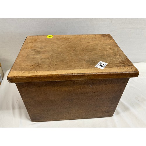 33 - WOODEN CRATE,WOODEN BOX AND METAL 8L JERRY CAN